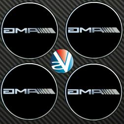 4 autocollants stickers MERCEDES AMG noir chrome 40 &agrave; 100 M