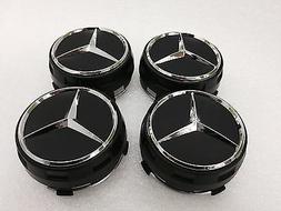 ☆ 4 LOGO EMBL&Egrave;ME MERCEDES AMG  NOIR 75 mm edition one cac