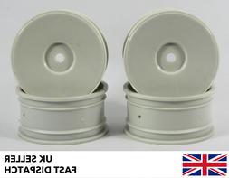 4 X Blanc Solide Roues Pour 1/10 de Tourisme / Voiture Drift