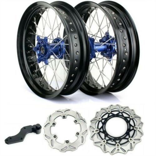 17 roues jantes moyeu bleu disques support