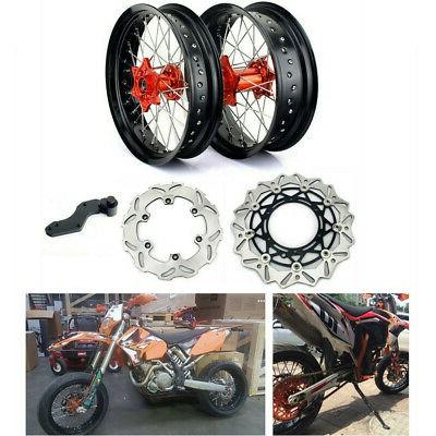 17 roues jantes set moyeu orange disques