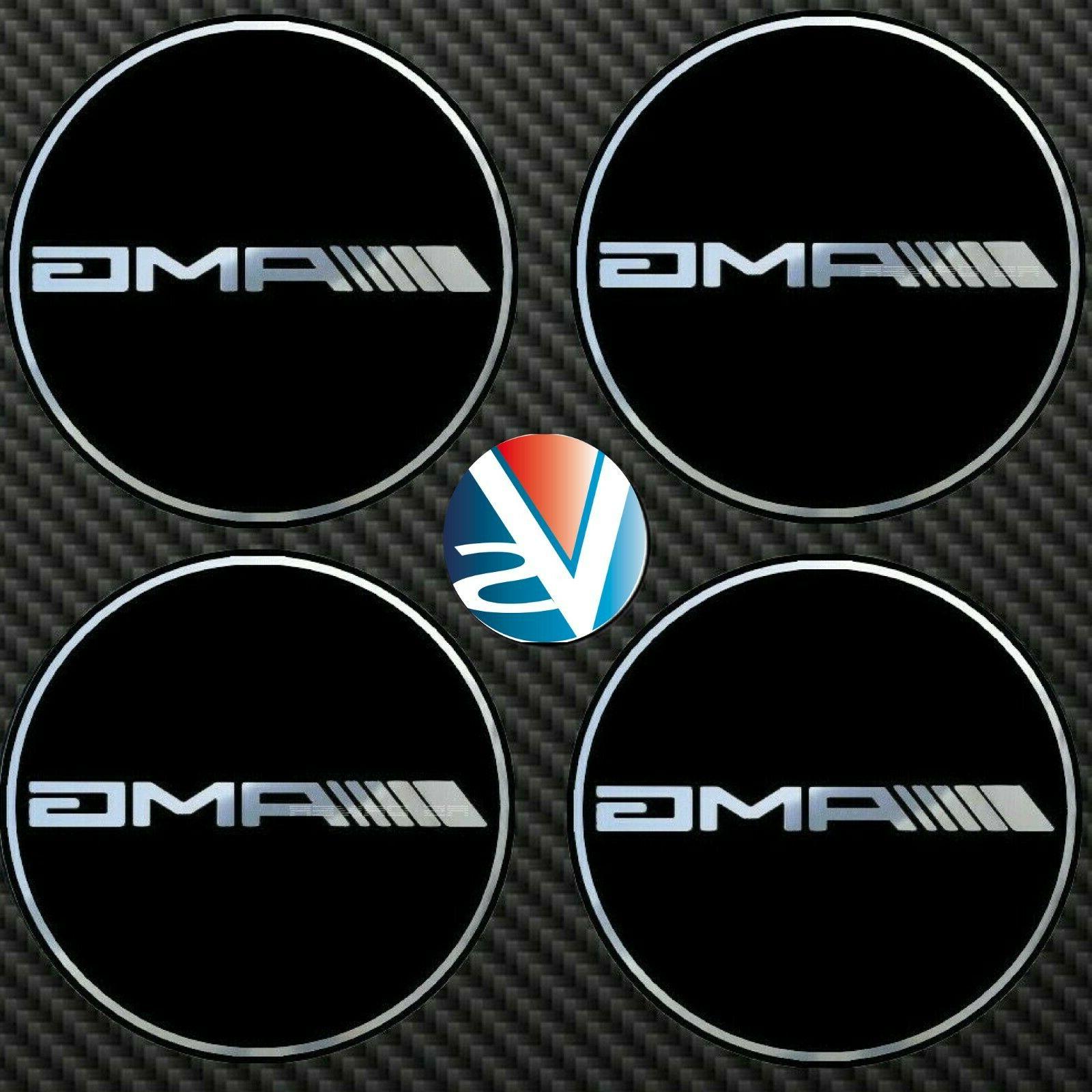 4 autocollants stickers amg noir chrome 40