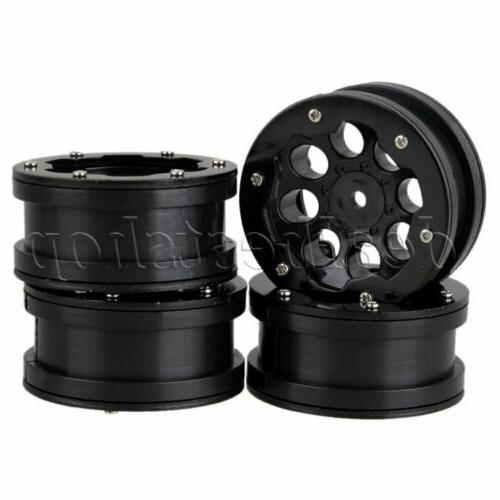 4 pieces noir plastique alliage roue perle