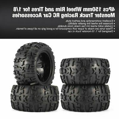 4pcs 150mm jante et pneus pour 1