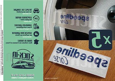 5 stickers autocollants speedline corse jantes wheel