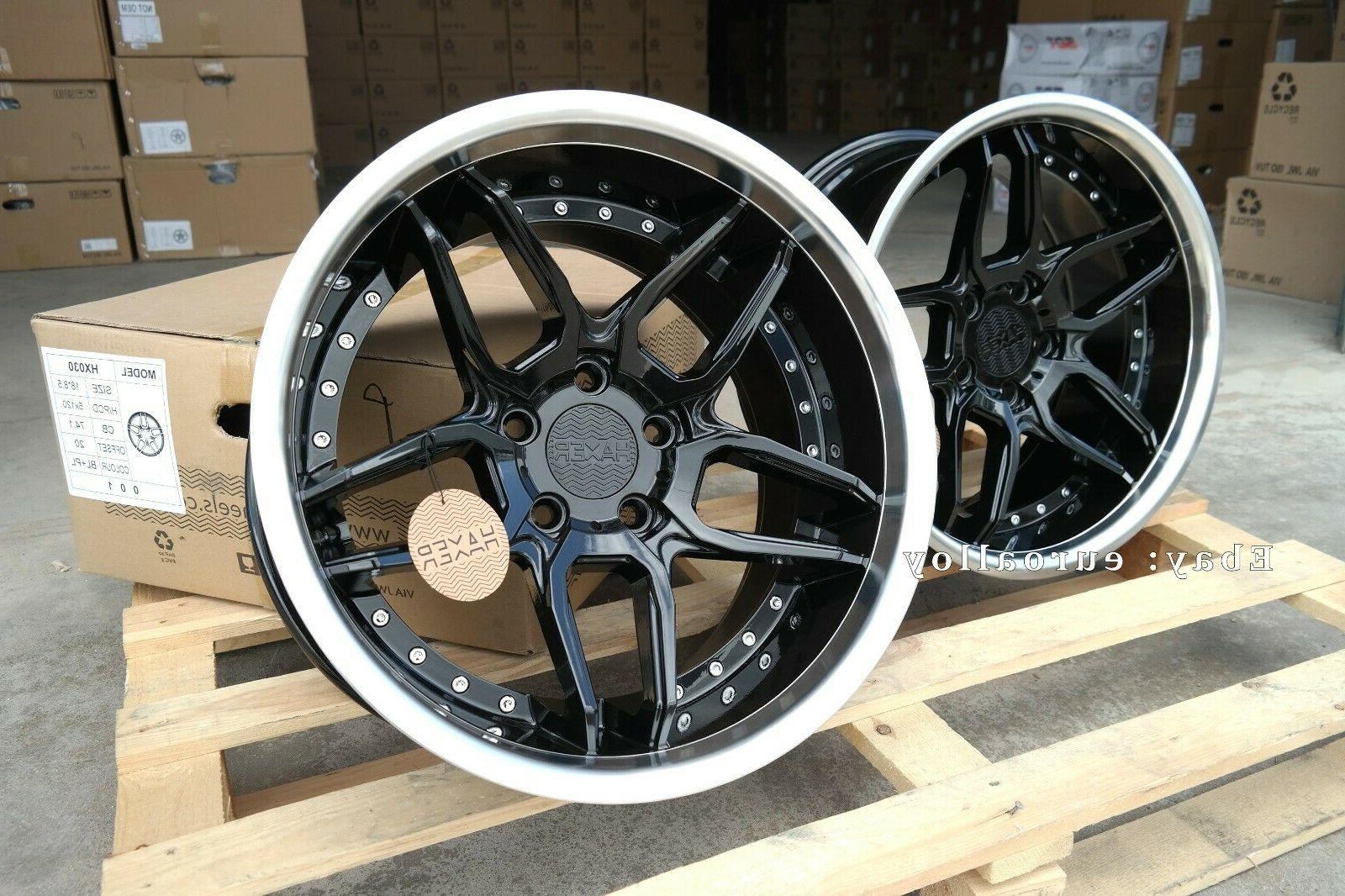 neuf 18 5x120 hx030 noir poli bague