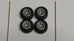 Silver 8 Branches Pneu Gomme Pour Custom